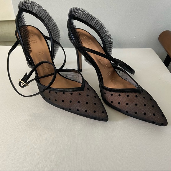 TED BAKER Sheer Mesh Polka Dot Heels Size 7 - Picture 2 of 7